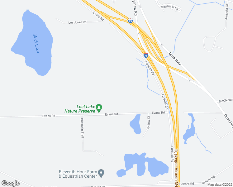 map of restaurants, bars, coffee shops, grocery stores, and more near 5299 Evans Road in Holly