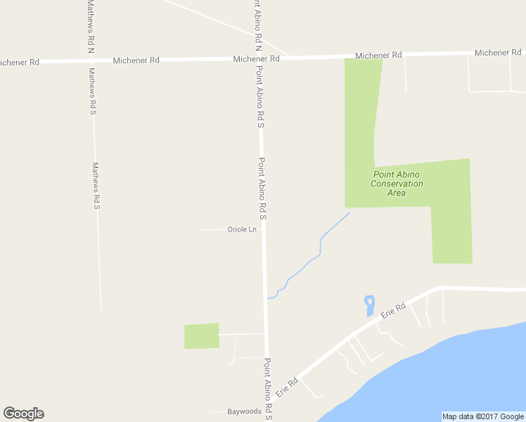 map of restaurants, bars, coffee shops, grocery stores, and more near 261 Point Abino Road South in Fort Erie