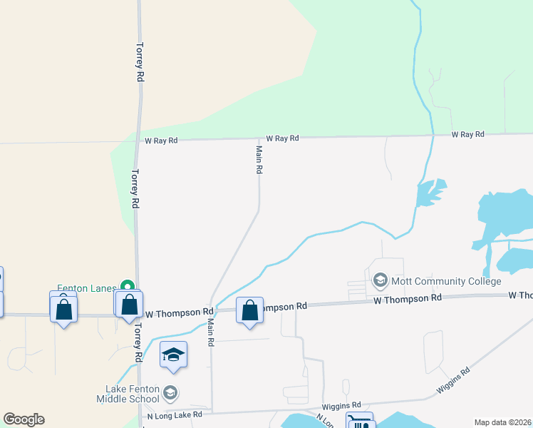 map of restaurants, bars, coffee shops, grocery stores, and more near 11119 Main Road in Fenton