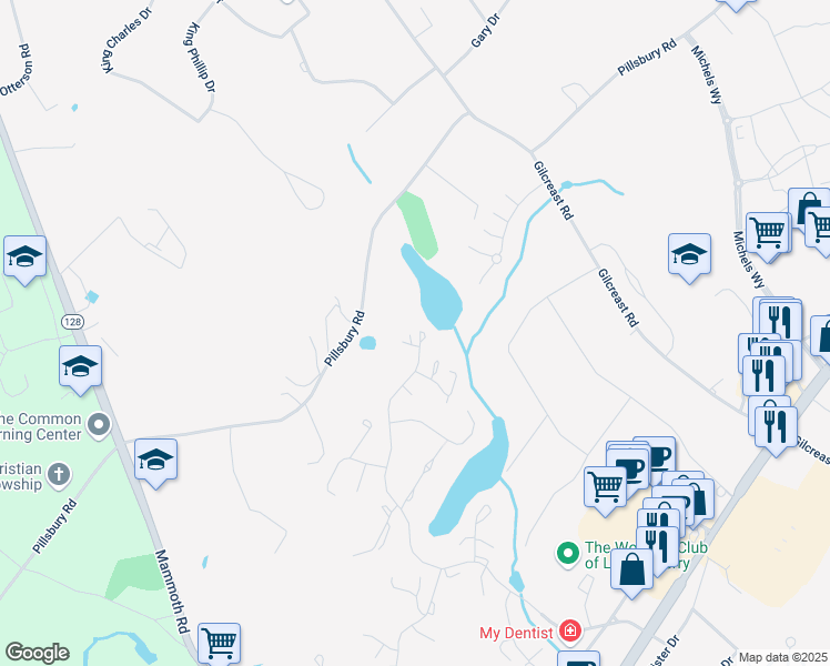 map of restaurants, bars, coffee shops, grocery stores, and more near 376 Winding Pond Road in Londonderry