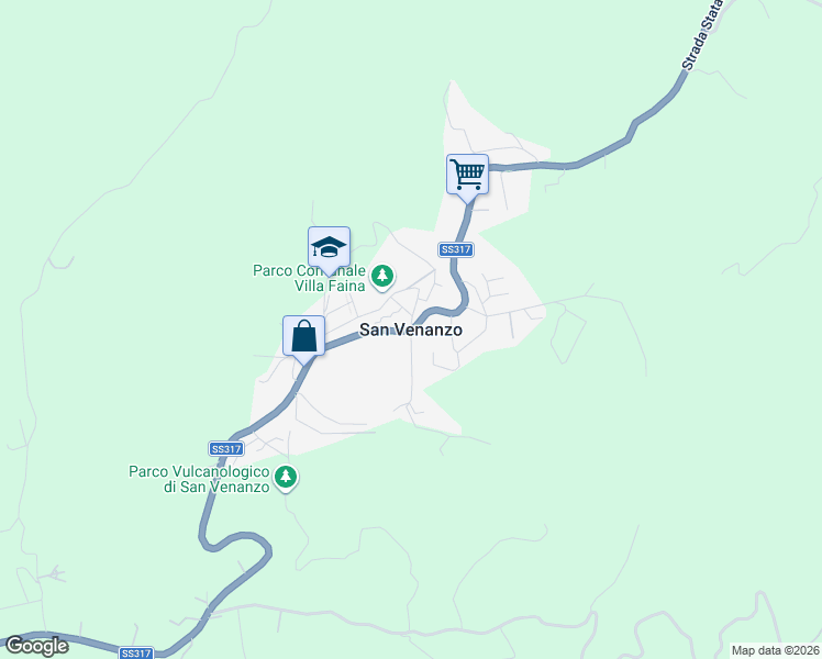 map of restaurants, bars, coffee shops, grocery stores, and more near in San Venanzo