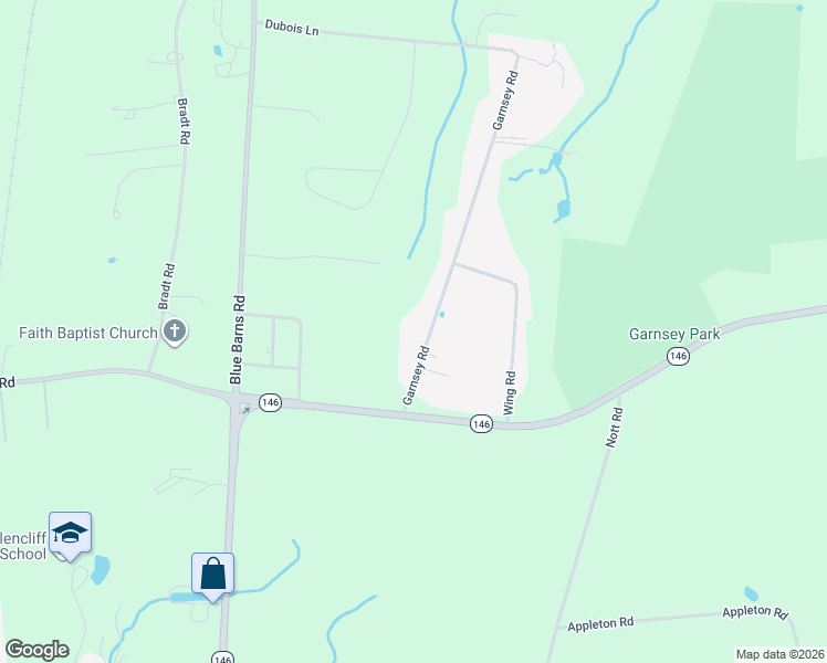 map of restaurants, bars, coffee shops, grocery stores, and more near 18 Garnsey Road in Rexford