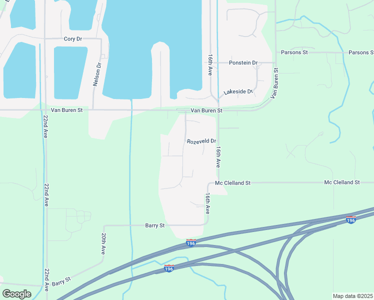 map of restaurants, bars, coffee shops, grocery stores, and more near 5462 Stevendale Drive in Hudsonville