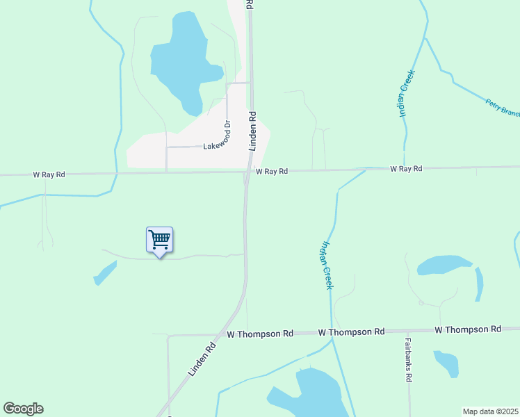 map of restaurants, bars, coffee shops, grocery stores, and more near 11057 Linden Rd in Linden