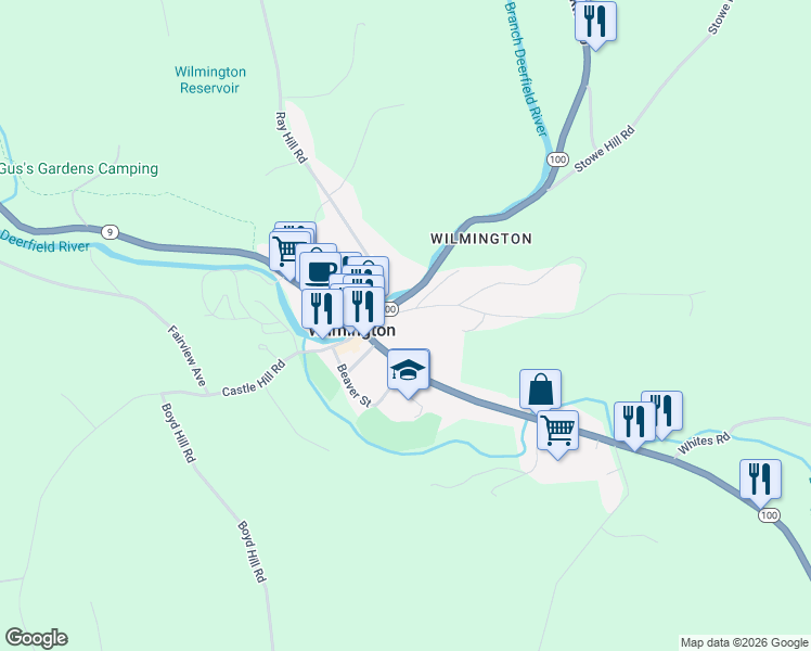 map of restaurants, bars, coffee shops, grocery stores, and more near 5 Lisle Hill Road in Wilmington