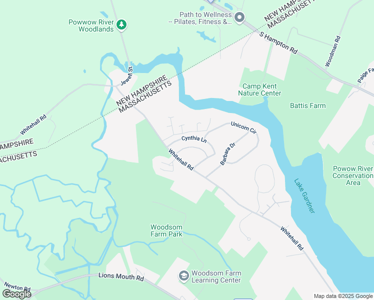 map of restaurants, bars, coffee shops, grocery stores, and more near 48 Pamela Lane in Amesbury
