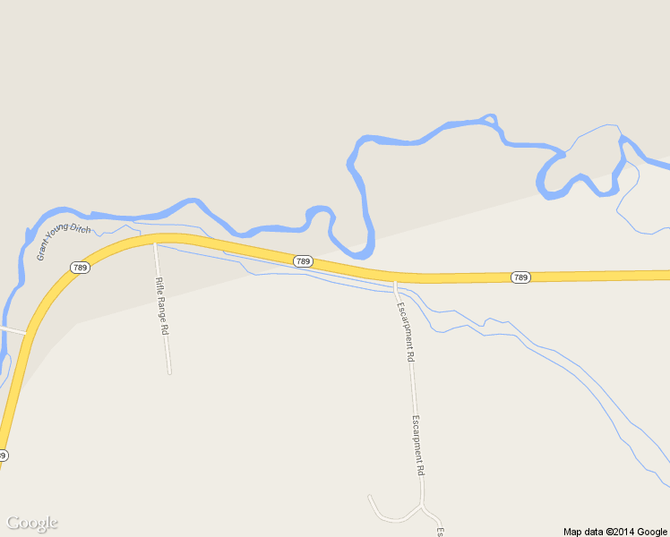 map of restaurants, bars, coffee shops, grocery stores, and more near 8363 Highway 789 in Lander