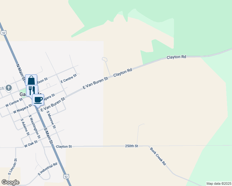 map of restaurants, bars, coffee shops, grocery stores, and more near in Garnavillo