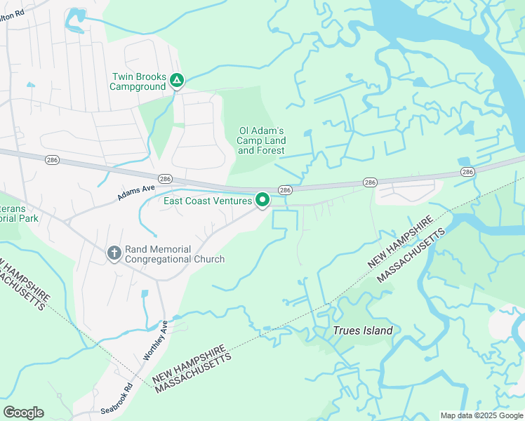 map of restaurants, bars, coffee shops, grocery stores, and more near 264 South Main Street in Seabrook