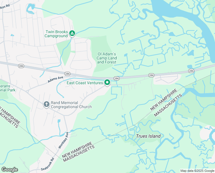map of restaurants, bars, coffee shops, grocery stores, and more near 264 South Main Street in Seabrook