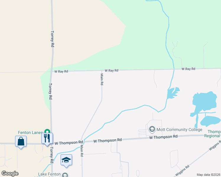 map of restaurants, bars, coffee shops, grocery stores, and more near 11087 Main Road in Fenton