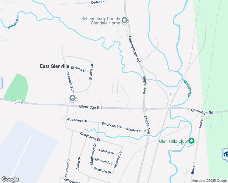 map of restaurants, bars, coffee shops, grocery stores, and more near 79 Glenridge Road in Schenectady