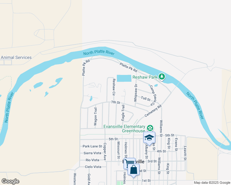 map of restaurants, bars, coffee shops, grocery stores, and more near 712-716 Reshaw Circle in Evansville