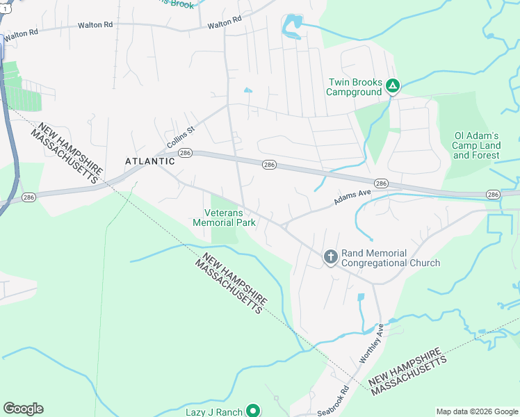 map of restaurants, bars, coffee shops, grocery stores, and more near 86B South Main Street in Seabrook