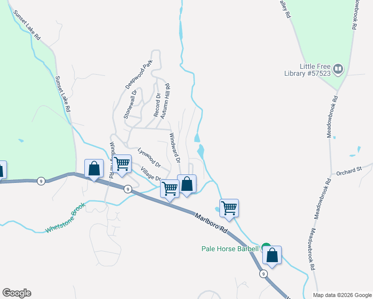 map of restaurants, bars, coffee shops, grocery stores, and more near 18 Valley Road in Brattleboro