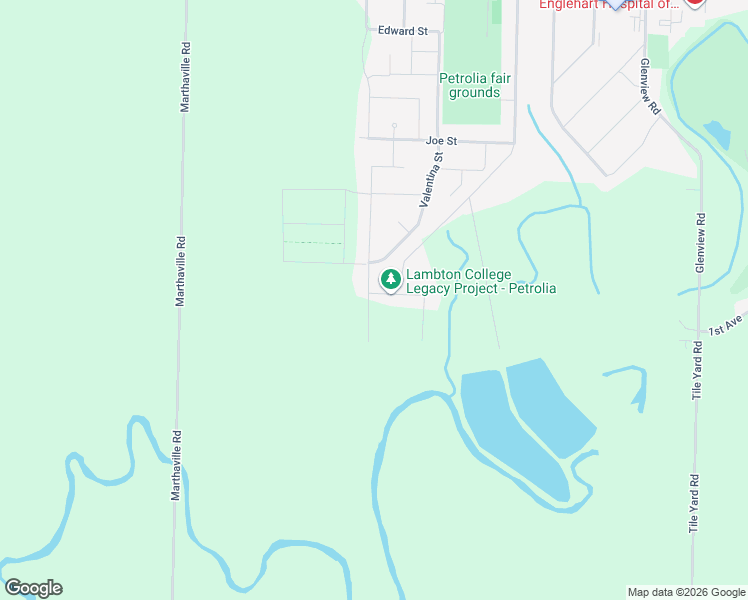 map of restaurants, bars, coffee shops, grocery stores, and more near 4011 Englehart Drive in Petrolia