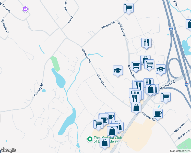 map of restaurants, bars, coffee shops, grocery stores, and more near 97 Gilcreast Road in Londonderry