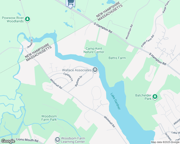map of restaurants, bars, coffee shops, grocery stores, and more near 20 Barbara Drive in Amesbury