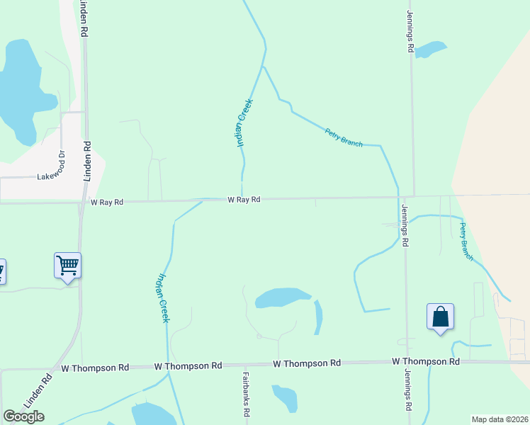 map of restaurants, bars, coffee shops, grocery stores, and more near 4243 West Ray Road in Grand Blanc