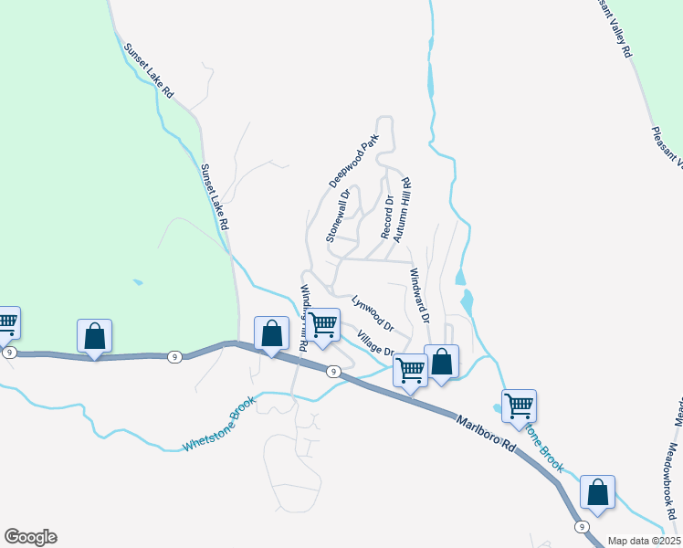 map of restaurants, bars, coffee shops, grocery stores, and more near 13 Winding Hill Road in Brattleboro