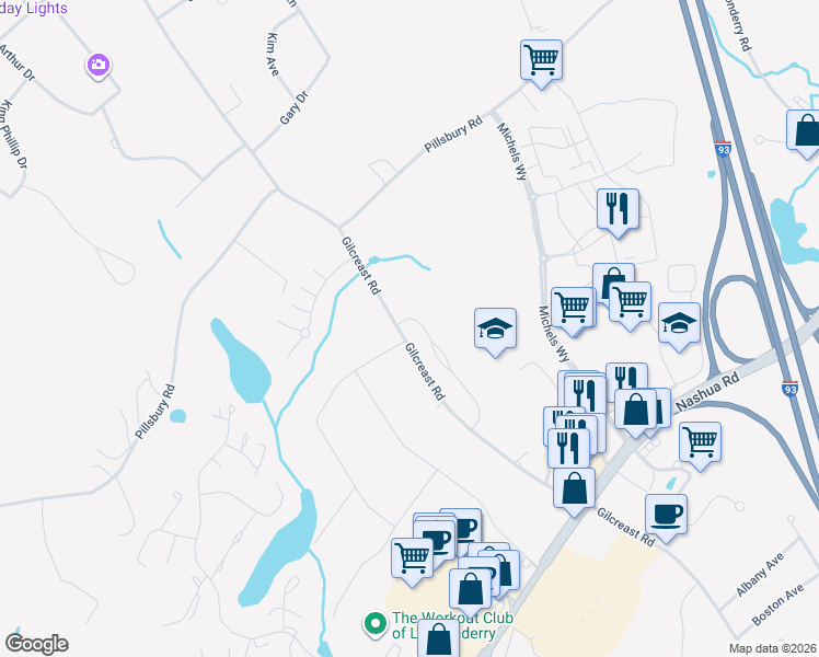 map of restaurants, bars, coffee shops, grocery stores, and more near 97 Gilcreast Road in Londonderry
