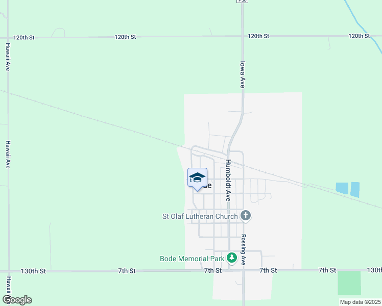 map of restaurants, bars, coffee shops, grocery stores, and more near 100 Railroad Street in Bode