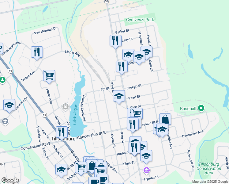 134 King Street, Tillsonburg ON Walk Score