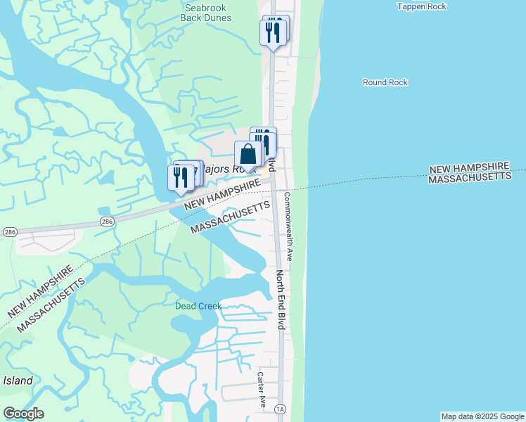 map of restaurants, bars, coffee shops, grocery stores, and more near 14 Cottage Way in Salisbury