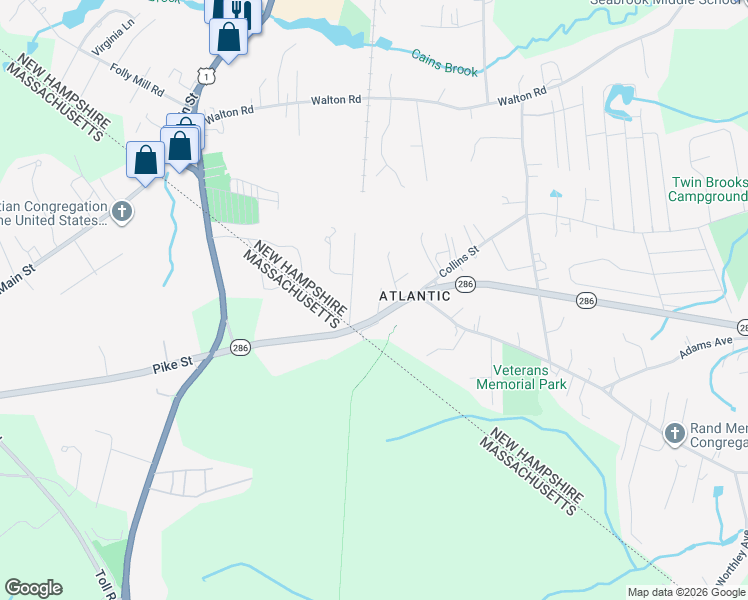 map of restaurants, bars, coffee shops, grocery stores, and more near 11 Collins Street in Seabrook