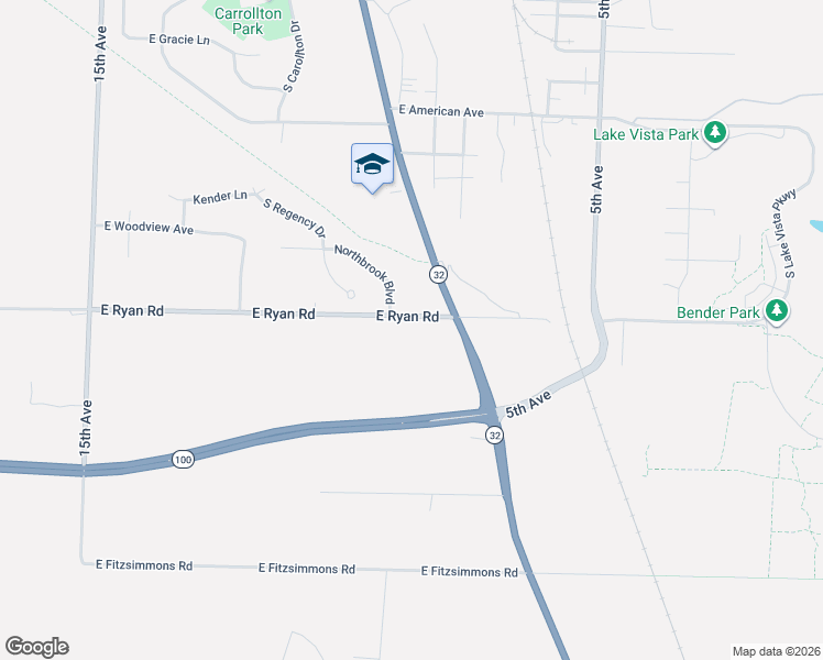map of restaurants, bars, coffee shops, grocery stores, and more near 3709 East Ryan Road in Oak Creek