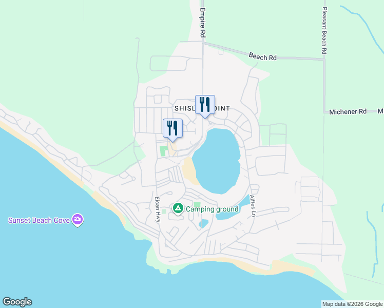 map of restaurants, bars, coffee shops, grocery stores, and more near 70 Empire Road in Port Colborne