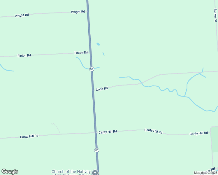 map of restaurants, bars, coffee shops, grocery stores, and more near 2817 Cook Road in Tully