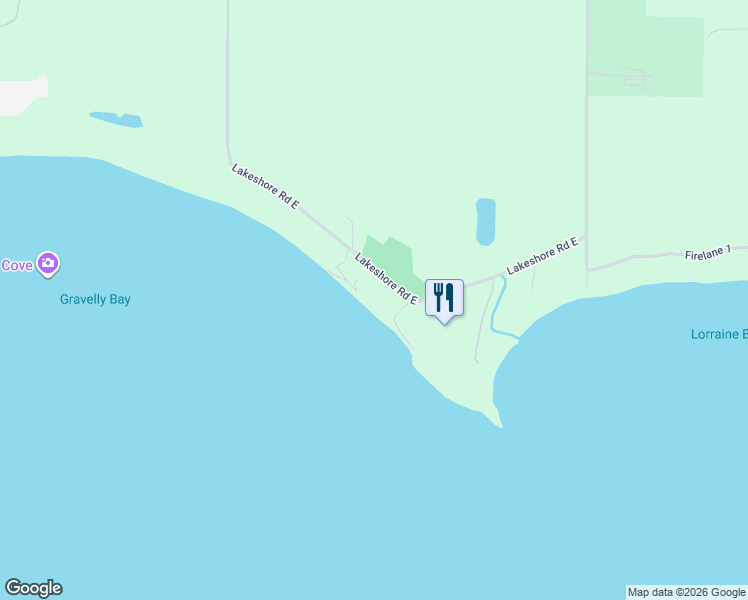 map of restaurants, bars, coffee shops, grocery stores, and more near 723 Lakeshore Road East in Port Colborne