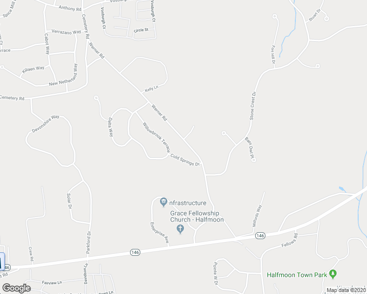map of restaurants, bars, coffee shops, grocery stores, and more near 48 Werner Road in Saratoga County