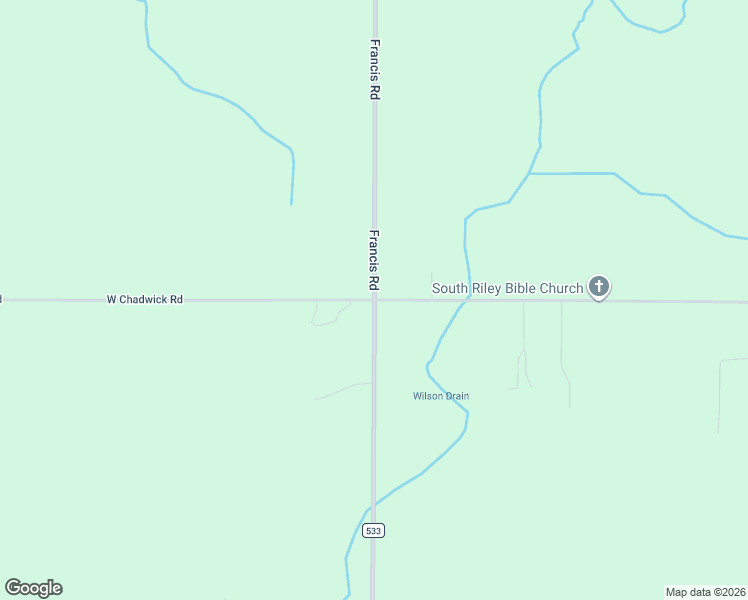 map of restaurants, bars, coffee shops, grocery stores, and more near 10001 Francis Road in DeWitt