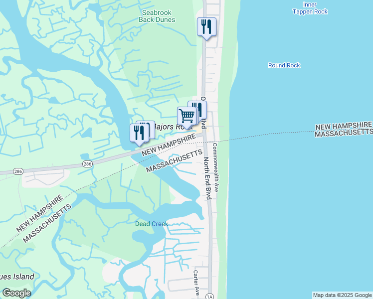 map of restaurants, bars, coffee shops, grocery stores, and more near 14 Cottage Way in Salisbury