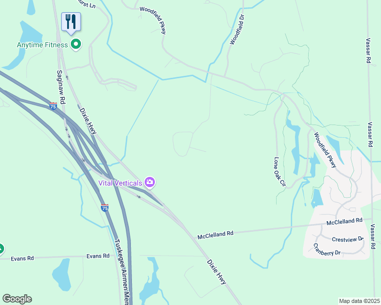 map of restaurants, bars, coffee shops, grocery stores, and more near 5946 Augusta Lane in Holly