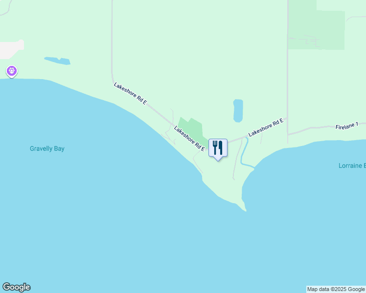 map of restaurants, bars, coffee shops, grocery stores, and more near 735 Lakeshore Road East in Port Colborne
