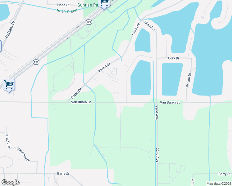 map of restaurants, bars, coffee shops, grocery stores, and more near 2431 Van Buren Street in Hudsonville