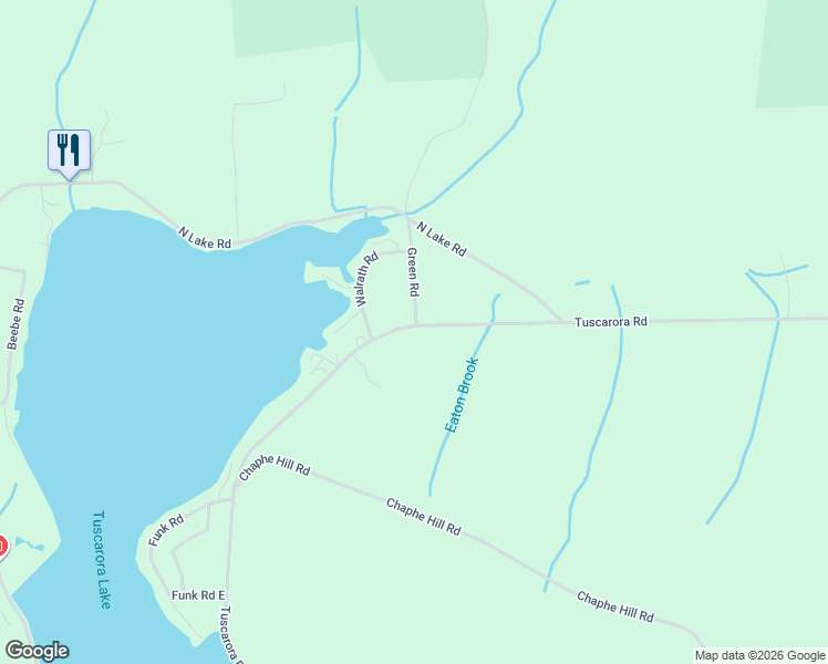 map of restaurants, bars, coffee shops, grocery stores, and more near 3273 Tuscarora Road in Erieville