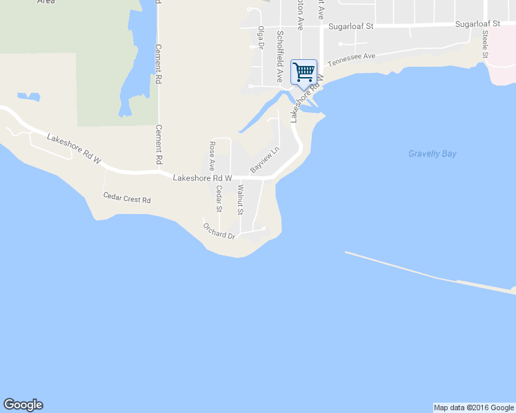 map of restaurants, bars, coffee shops, grocery stores, and more near 48 Oakridge Crescent in Port Colborne