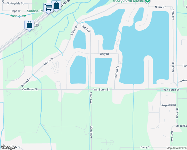 map of restaurants, bars, coffee shops, grocery stores, and more near 5714 22nd Avenue in Hudsonville