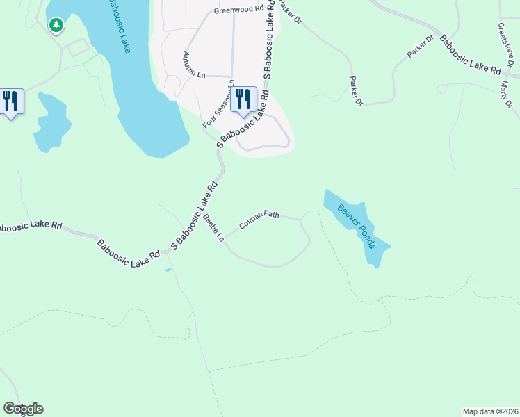 map of restaurants, bars, coffee shops, grocery stores, and more near 10 Colman Path in Merrimack