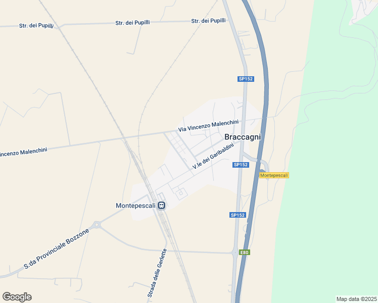 map of restaurants, bars, coffee shops, grocery stores, and more near 21 Via Giuseppe Andreoli in Grosseto