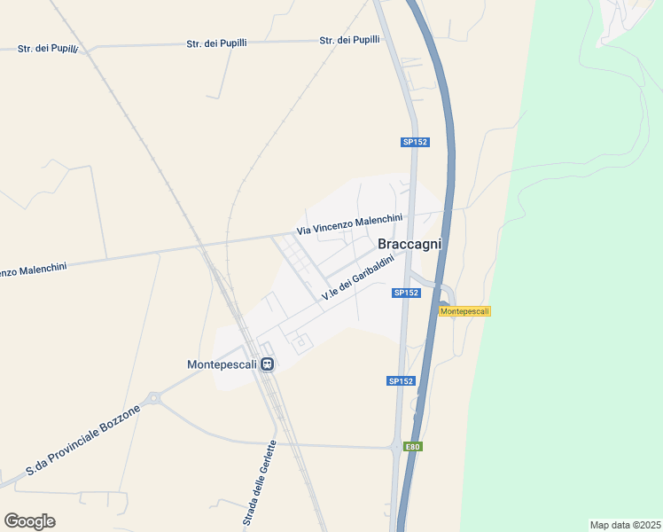 map of restaurants, bars, coffee shops, grocery stores, and more near 21 Via Giuseppe Andreoli in Grosseto