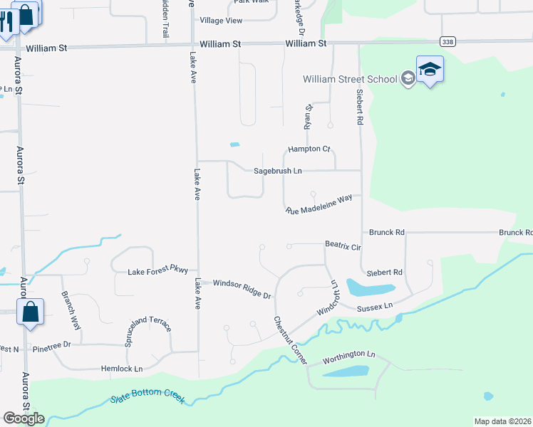 map of restaurants, bars, coffee shops, grocery stores, and more near 15 Heathrow Court in Lancaster