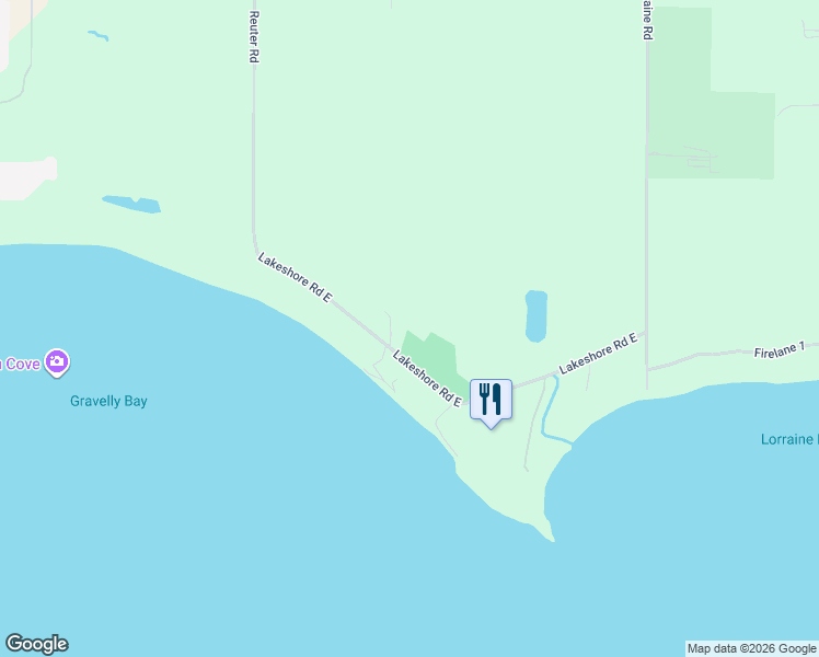 map of restaurants, bars, coffee shops, grocery stores, and more near 688 Lakeshore Road East in Port Colborne