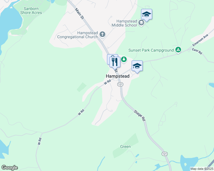 map of restaurants, bars, coffee shops, grocery stores, and more near 26 West Road in Hampstead