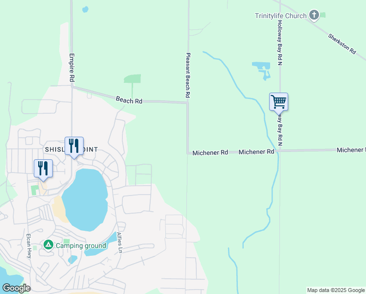 map of restaurants, bars, coffee shops, grocery stores, and more near 512 Pleasant Beach Road in Port Colborne
