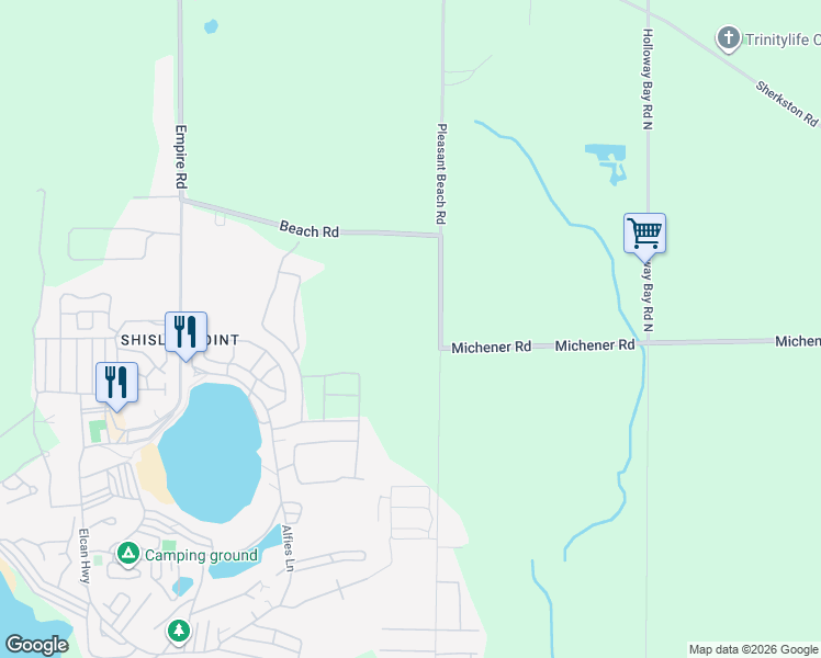 map of restaurants, bars, coffee shops, grocery stores, and more near 534 Pleasant Beach Road in Port Colborne